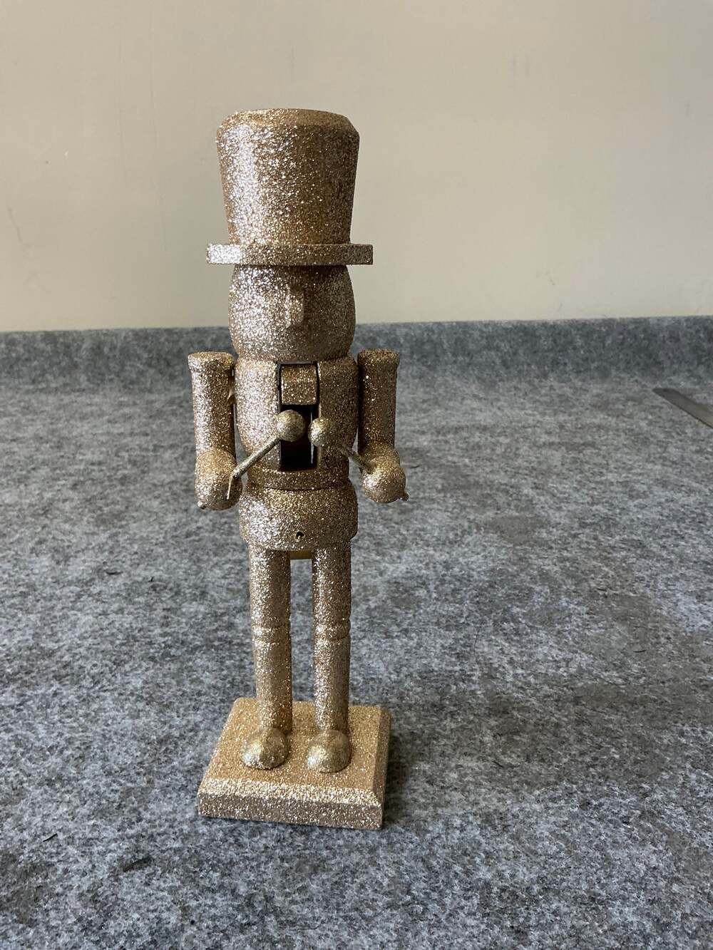NWT Hobby Lobby Gold Snowman Nutcracker Christmas Holiday Figurine 10"